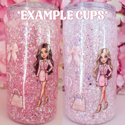 16oz Acrylic Snow Globe Tumbler - CUP ONLY