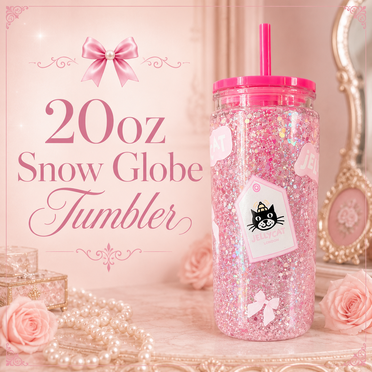 20oz Acrylic Snow Globe Tumbler | CUP ONLY