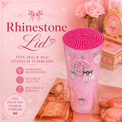 24oz Rhinestone Lids