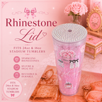 24oz Rhinestone Lids
