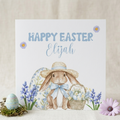 Personalised Blue Themed Easter Card